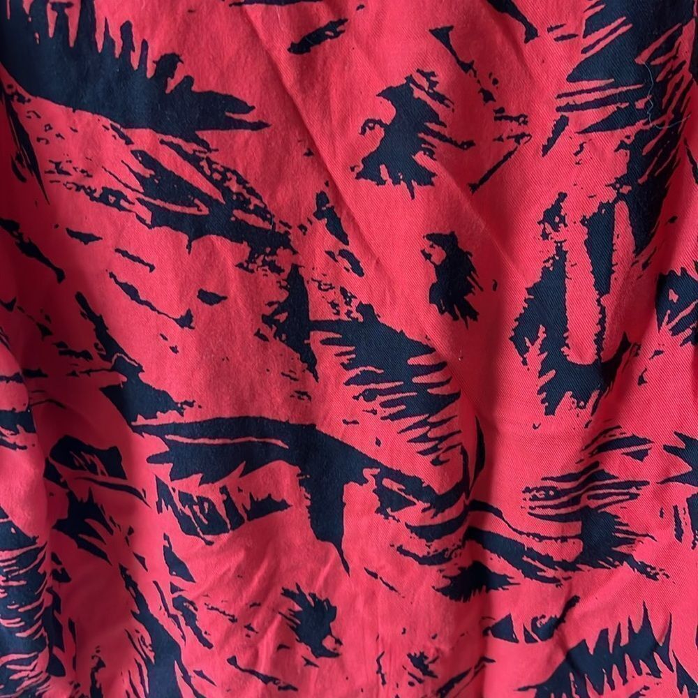 7 For All Mankind Red and Black Hawaiian Shirt M - Picture 4 of 6